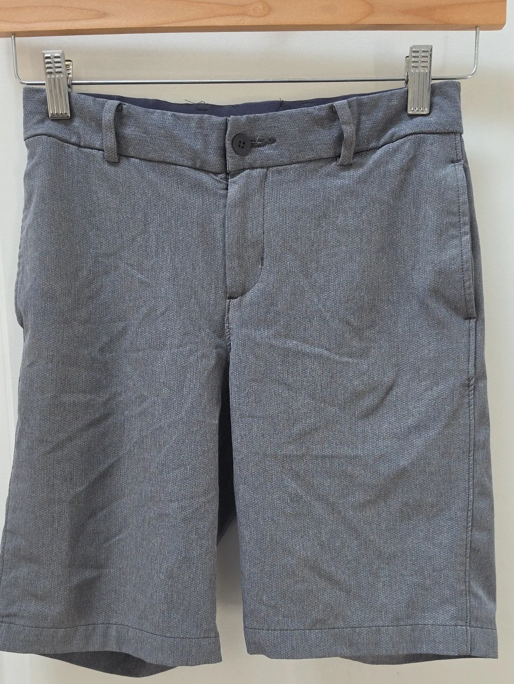 Nike Boys Heathered Blue-Gray Golf Shorts